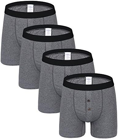 Men's Underwear Premium Soft Cotton Classic Boxer Brief (Pack of 4)