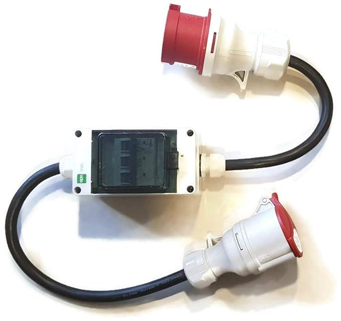 CEE Starkstrom Adapter Stecker und Steckdose 16A / 32A oder 32A / 16A 5x2,5mm (32A auf 16A Standard 231205/S)