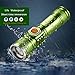Leacoco Flashlights Led Bright MINI USB Rechargeable Camping Flashlights with Lanyard Adjustable Focus and 5 Light Mode Outdoor Water Resistant for Camping Hiking and Emergency etc. (Green)