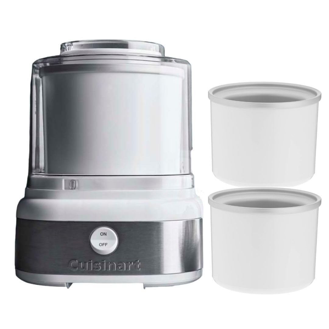 Cuisinart Ice 22 Ice Cream Maker With Two Insulated Freezer Bowls And