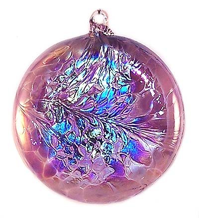 Sun Disk Lavender / Purple Iridized by Iron Art Glass Designs