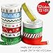 JACK CHLOE Ribbon for Christmas, 72Yards 3/8'' Grosgrain Satin Fabric Ribbons for Crafts Decoration Holiday Season Box Gift Wrapping, 12 Rolls Christmas Ribbons for Craft