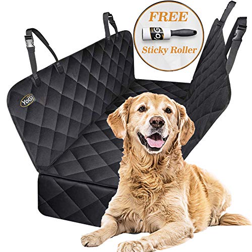 HJZ Waterproof Pet Hammock Dog Car Back Seat Cover In Black