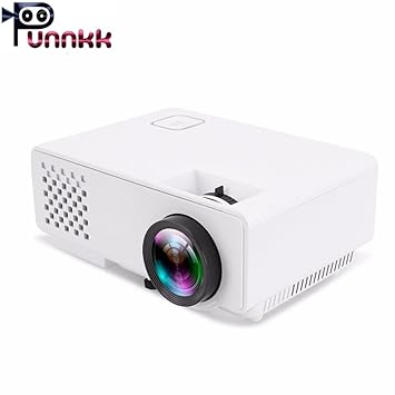 Punnkk P6 Mini LED Video Projector, Multimedia Home Theater Video Projector Supporting 1080P, HDMI, USB, VGA, AV for Home Cinema, TVs, Laptops, Games, Smartphones (P6 Normal)