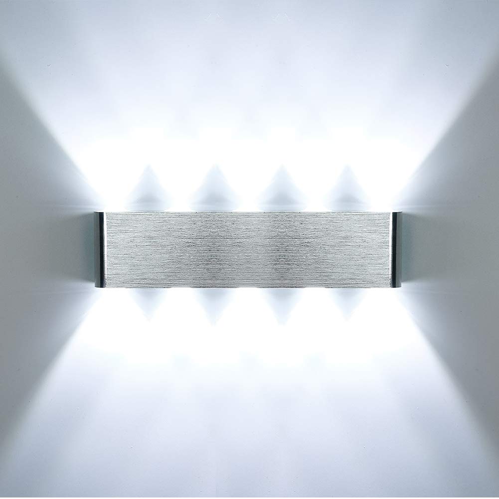 KAWELL Aluminum LED Wall Wash Lights Modern Wall Light LED Wall Lamp Up Down Indoor Lighting for Bedroom Corridor Living Room Stairs Hallway KTV, 10W White