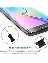 Frienda   Kit de limpieza para teléfono móvil, conector para auriculares, puerto de carga USB y conector antipolvo, compatible con Samsung S9 Plus S9, Note 8, LG V30+, V30, y otros dispositivos Android (32 unidades)
