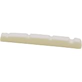 Metallor Cattle Bone Bass Nut 4 String Pre-Slotted Top Nut 42mm x 5mm x 3mm | Flat Bottom, Compatible with Fender PB Bass, White, Guitar Parts Replacement