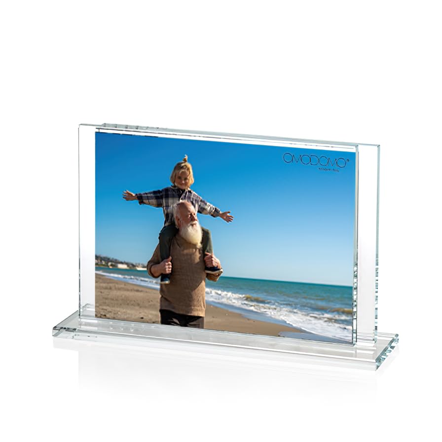 OMODOMO - Crystal Picture Frame 18x13cm Made in Italy, Simple Model.