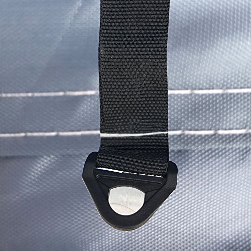 Roadstar Boat Cover Heavy Duty 600D Marine Grade Oxford Fabric Trailerable Waterproof Fit for 14 15 16Ft Length 90" Beam Width V-Hull Tri-Hull Trailer Fishing Ski Runabout Boat Cover Gray