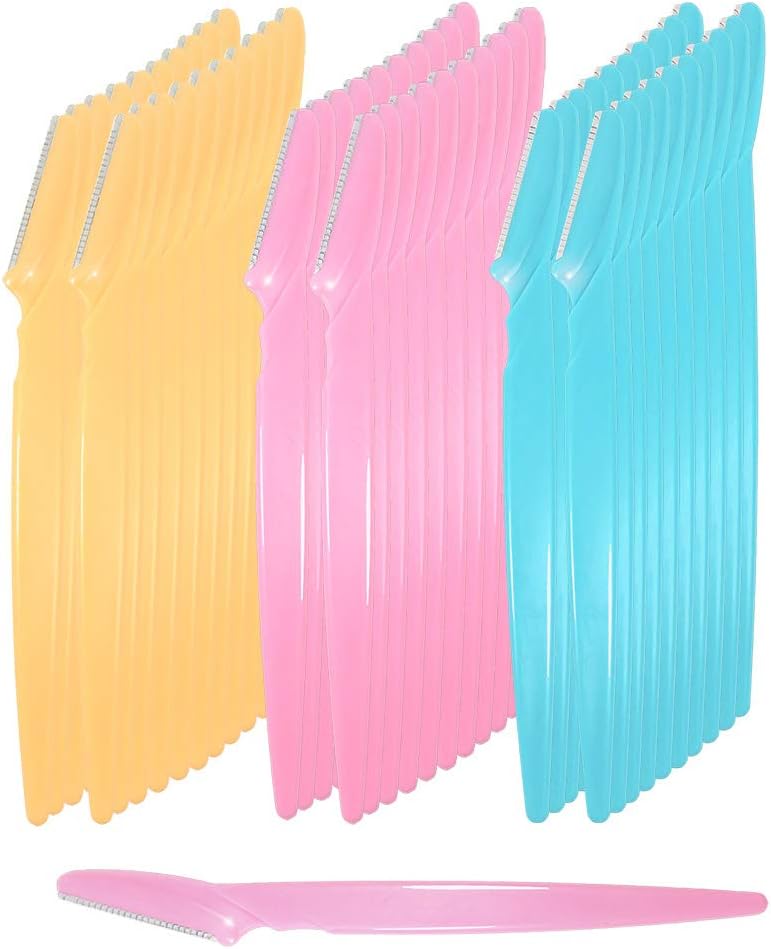 AKORD 60 Pcs Eyebrow Razor Shaper Shavers Trimmers Hair Removers, Multiple
