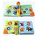 Coolplay Non-Toxic Soft Book with Teether Rings, Infant Activity Toys, Cloth Rattles for Baby Learning Letters ABC - Squeak Rattle Crinkle