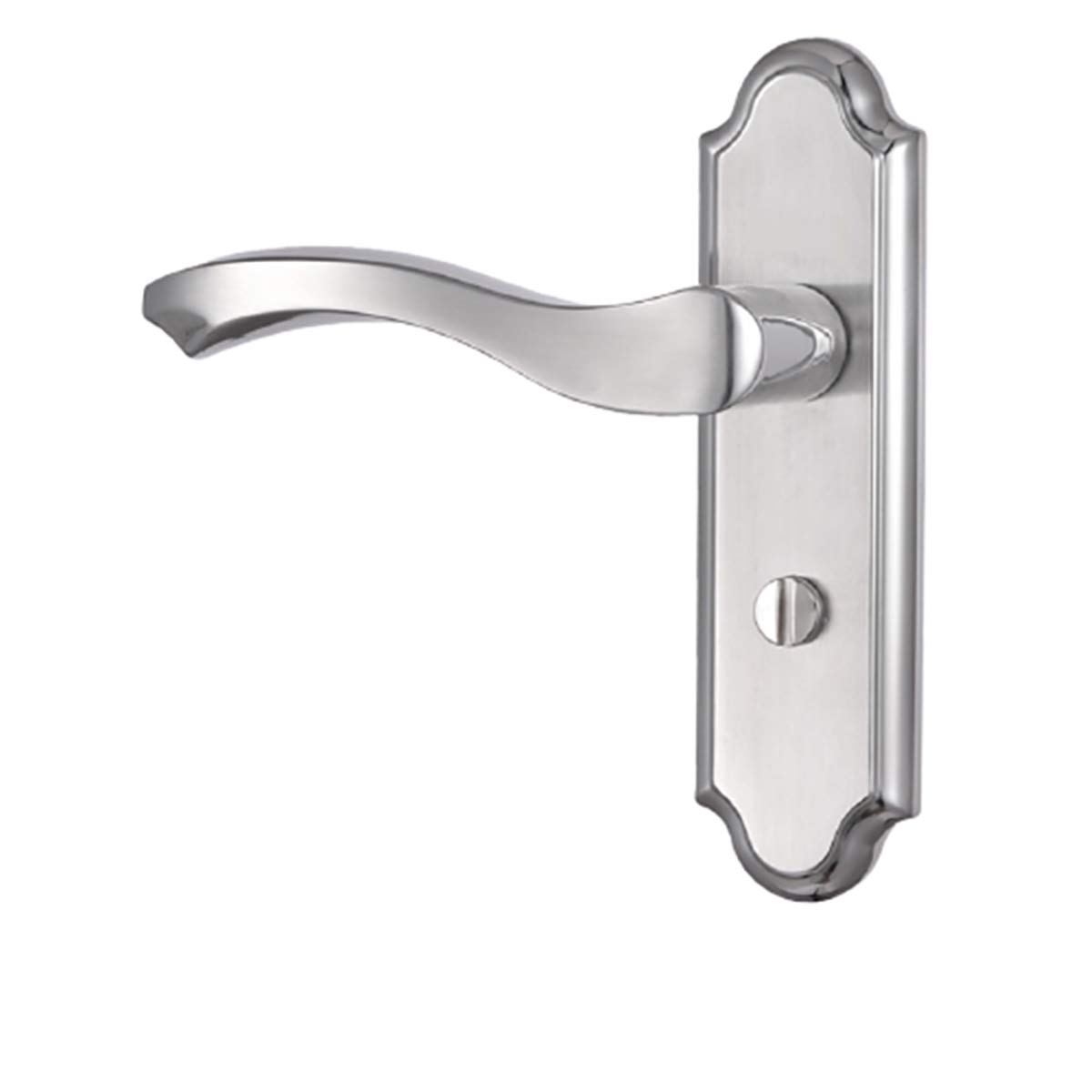 Scroll Privacy Door Handle Interior Door Lever Handles for Toilet and Bathroom Stainless Steel Door Handle Set