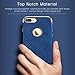 LOHASIC for iPhone 7 Plus Case, Premium Leather Protective Cover Luxury Non Slip Soft Grip Bumper Shockproof Cases Compatible with iPhone 7 Plus - Ink Blue, 5.5