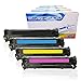 Inktoneram Remanufactured Toner Cartridges Replacement for HP 128A CE320A CE321A CE322A CE323A Laserjet Pro CP1525n CP1525nw CM1415 CM1415fnw CM1415fnw MFP ([Black,Cyan,Magenta,Yellow], 4-Pack)