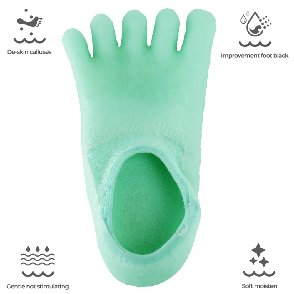 Codream 5-Toe Moisturizing Cracked Heel Socks - Treat Your Dry Feet Fast. Best Pain Relief from Cracking Foot Skin with These Gel Infused Moisturizer Sleeves for Women and Man : Beauty