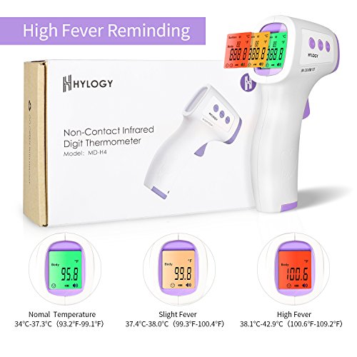 Hylogy Medical Digital Thermometer, Forehead, Rectal and Armpit