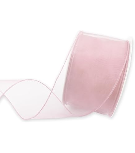 Amazon.com: Pink Organza Ribbon 2 Inch, Ysibbon Pink Sheer