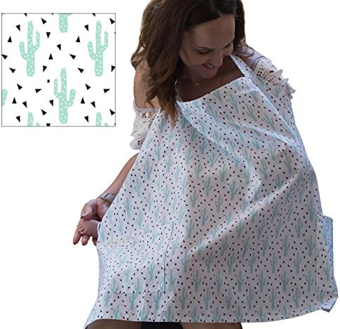 Great Fashion Style 100% Cotton Nursing Cover Breastfeeding- AZO Free