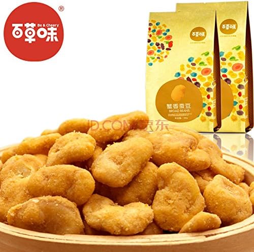 Fancci Chinese Special Snack Food :Baicaowei Crab ovary Flavor Broad bean 百草味 蟹黄蚕豆 180g