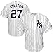 Genuine Stuff Giancarlo Stanton New York Yankees MLB Majestic Youth Boys 8-20 White Pinstripes Home Cool Base Replica Jersey