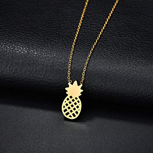Zealmer Women 18K Gold Plated Hollow Pineapple Pendant Necklace
