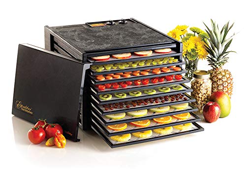 Excalibur 3926TB 9-Tray Electric Food Dehydrator with Temperature Settings and 26-hour Timer Automatic Shut Off for Faster and Efficient Drying Includes Guide to Dehydration Made in USA, 9-Tray, Black (Best Rated Food Dehydrator)