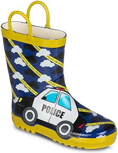 Chillipop Baby Boy & Girl Rainboots - Waterproof, Easy-On Handles, Fun Prints