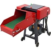 HayWHNKN Chaff Cutters Cutting Grass Chopper Corn Straw Cutter Pulverizer Hay Crusher for Animal Feed Process Auto Feed Straw Silage Machine 220V 3KW 4 Blade(with Conveyor)