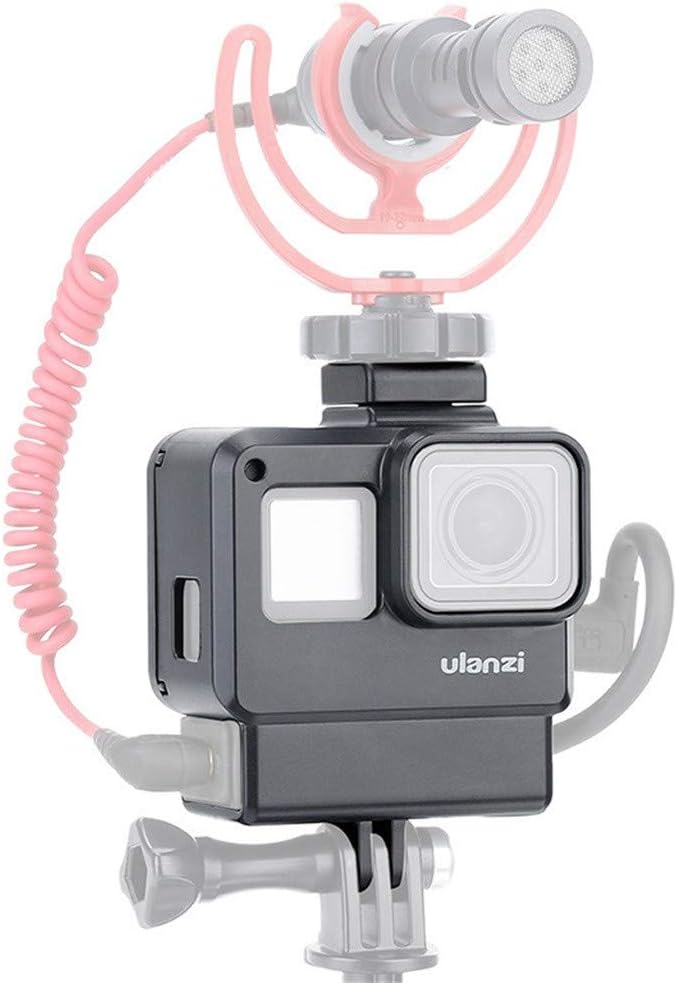 Bovake Ulanzi Vlog Housing Case Shell for GoPro 7/6/5 Vlogging Protective Frame (Black)