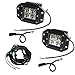 Automotive Heavy Duty LED Work Lights (Wiring + 2pcs 12W Spot Beam[Flush Mount])