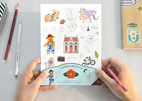 Iconic Coloring Deco Pack Paper Sticker 9 Sheets