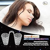Anti-Snoring Nose Vents: Snore stopper, Stop Snoring, Advance Nasal Dilator, Set of 8, Ease Breathing, Aid Sleep, Premium Anti-Snore Device, Advance design