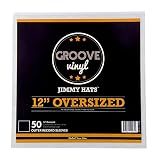 50 Vinyl Record Sleeves - 13.125" x 13.125" 5.5 Mil Crystal Clear Album Sleeves - Fits 12 Inch Single, Double, and Gatefold LPs - Protect Your Record Collection