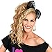 Kangaroo Lace Headband with Bow, 80s Accessories for Women, Retro 80s Clothing, Black Halloween Headband, Costume Party accessory, 80s Headband, 80s Hair Accessories for Women, 80s Headband for Women