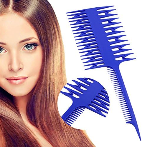 1pcs Professional Fish Bone Shape Comb Hair Dyeing Sectioning Highlighting Comb Women Updo Big Tooth Comb Hair