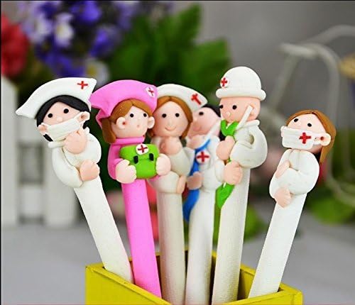 Trytry 10pcs Cute Novelty Lovely Cartoon Cheap Dr Ballpoint Pens 0.5mm Fine Point Gifts Prizes For Kids Students School Teens Family Office Boys Girls