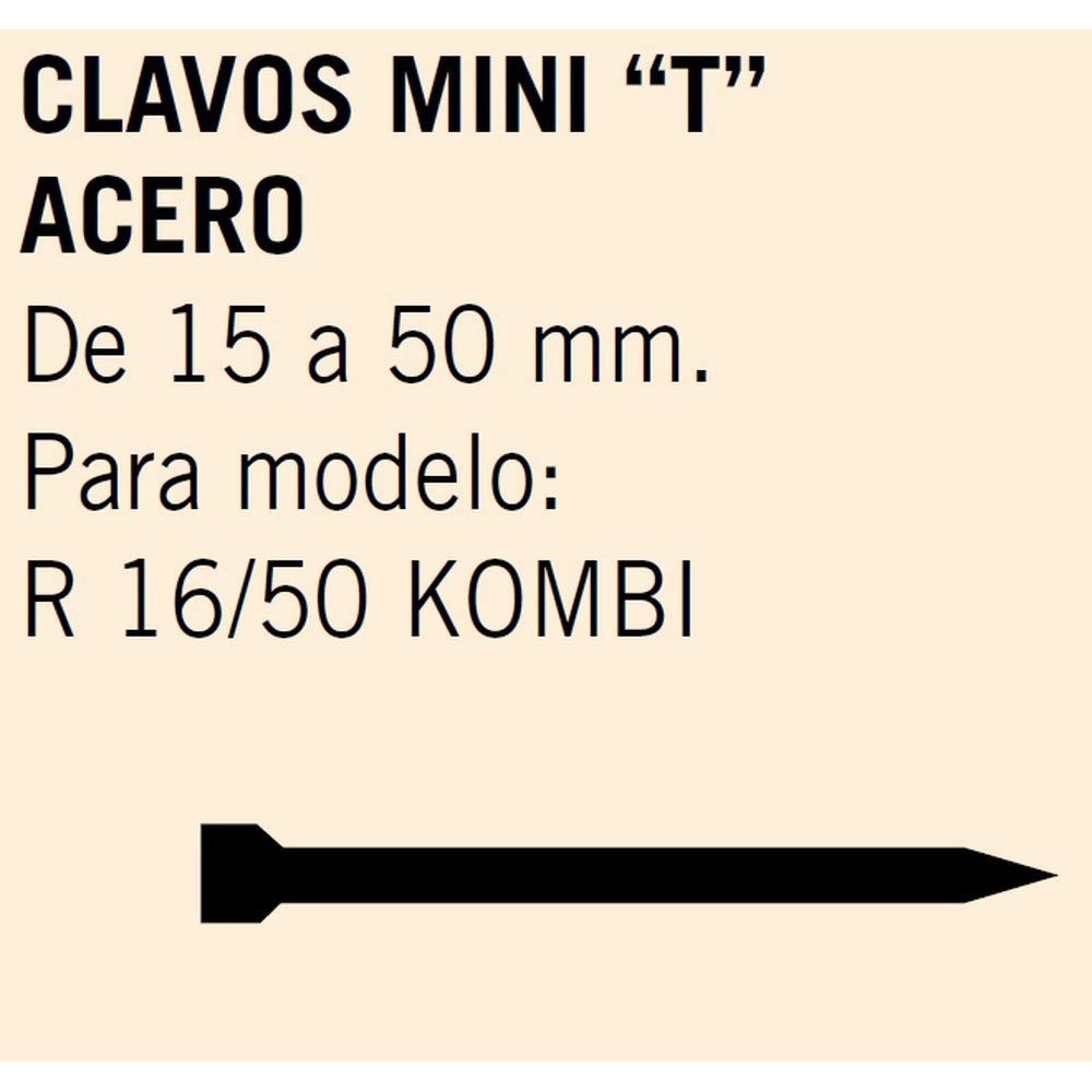 Cevik MCMINIT-25 - Mini T Steel Nails Long 25 mm Box of 3 Millares