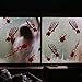 ATDAWN 63 PCS Bloody Footprints Floor Clings, Halloween Vampire Zombie Party Window Decals Wall Stickers Decor, Halloween Decorations Blood Splatter Stickers Supplies