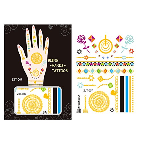 AllyDrew Metallic Body Art Hand Tattoos, Spring Fling