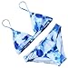 MOOSKINI Women Coloring Padded Bikini Straps 2 PCS Swimsuit Bikini Set (M(US Size 4-6), B868BW)