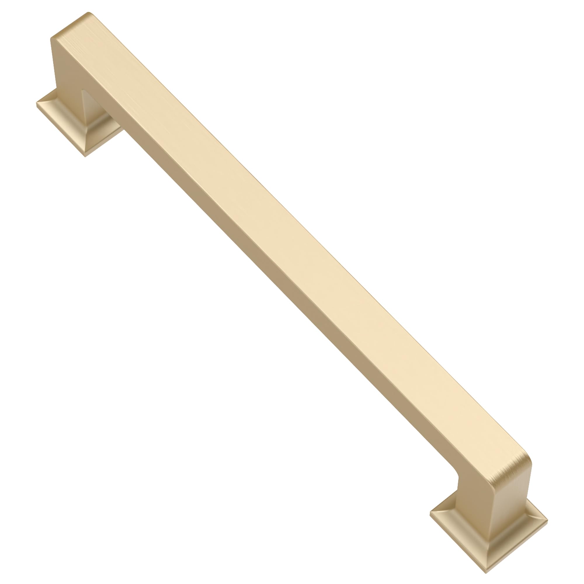 Photo 1 of Alzassbg 10 Pack Brushed Gold Cabinet Pulls, 5 Inch(128mm) Hole Centers Cabinet Handles Square Kitchen Hardware for Cabinets AL3046BG