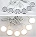 Xking 8 Pcs Dimmable LED Lights LED Under Cabinet Lighting and RF Controller, LED Closet Lights, DC12V, Warm White 3000K