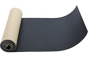 Mono-gatari Sponge Neoprene with Adhesive Foam Rubber Sheet Multi-Function Soundproof Rubber Foam Sheet Closed Cell Neoprene Rubber Roll (1/8” Thk X 12” W X 48” L)