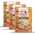 INABA Churu Fun Bites for Cats, Soft & Chewy Baked Chicken Wrapped Filled Cat Treats with Taurine, 0.42 Ounces Each Tetra, 9 Tetras (3 per Bag), Chicken Recipe
