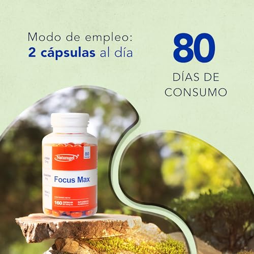 LUTEINA - FOCUS MAX | Naturagel Luteína con Zeaxantina y Omega 3 | Suplemento para la Vista - Apoyo Visual y Salud Ocular | 160 Softgels