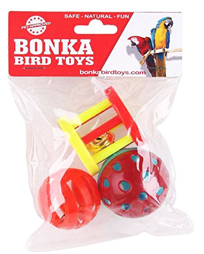 1195 Bonka Bird Toys Play 3 Foot Toys ball cockatiel parakeet toys cage parrot cat conure