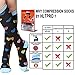 HLTPRO 20-30 mmHg Compression Socks Women & Men - Compression Stockings for Running, Nurse, Flight, Travel