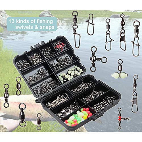 JSHANMEI Angelwirbel Kit – Kugellager-Drehgelenk, Rolling Barrel Swivel, Crossline Drei-Wege-Drehgelenk, Duo Lock Snap… – Bild 5