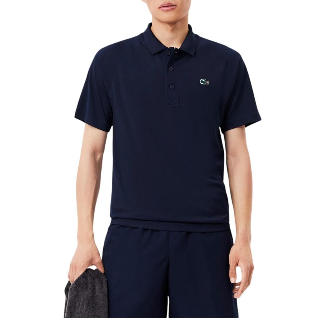 Photo 1 of Lacoste Men's Sport Regular Fit UV Protect Polo Shirt, Navy Blue, Medium