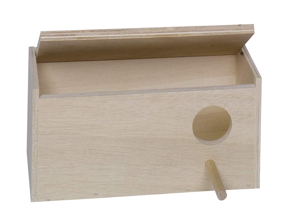 Nobby Budgie Nesting Box with Hole on Right 28.5 x 14.0 x 14.0 cm